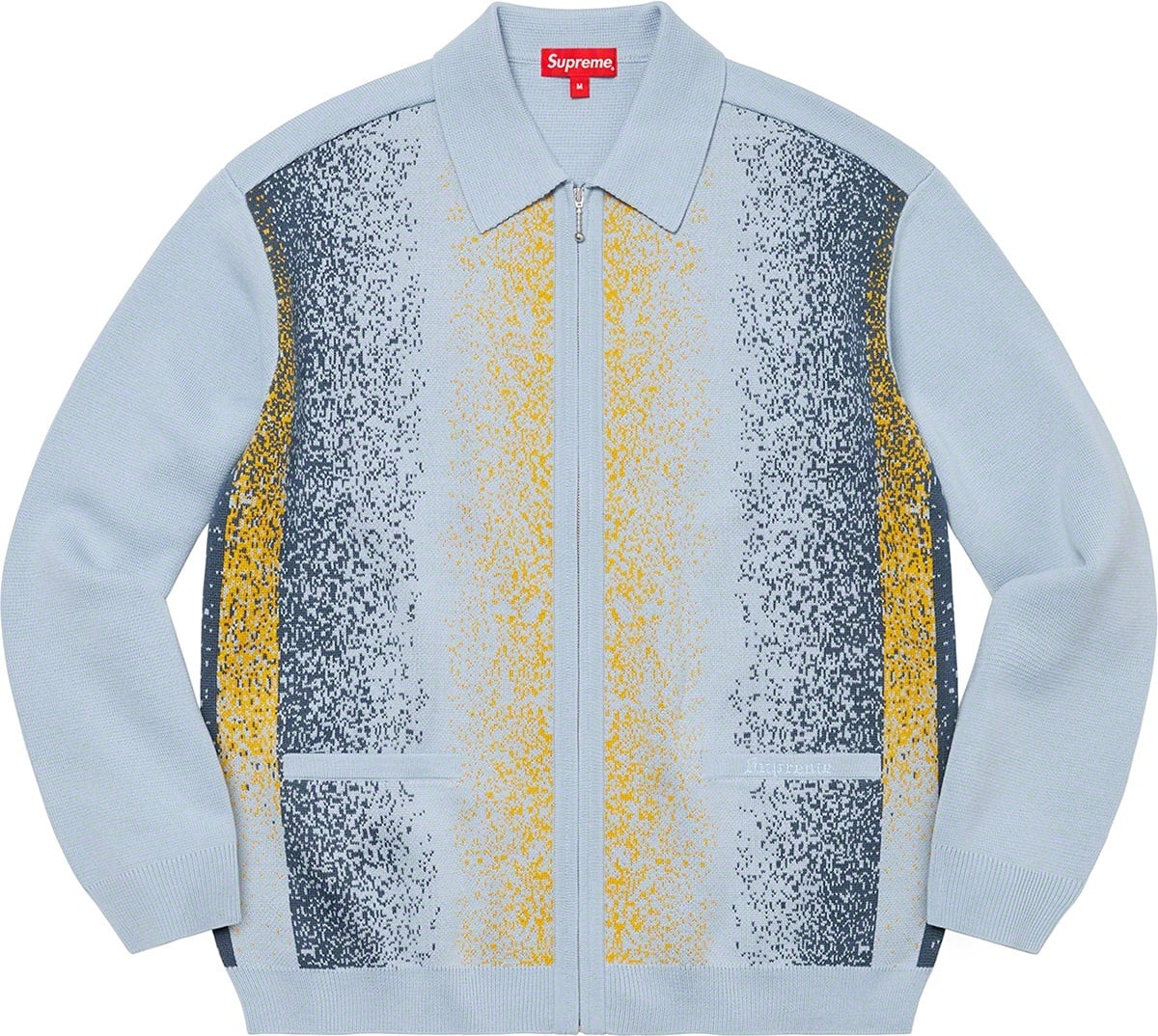 Gradient Stripe Zip Up Cardigan view 3